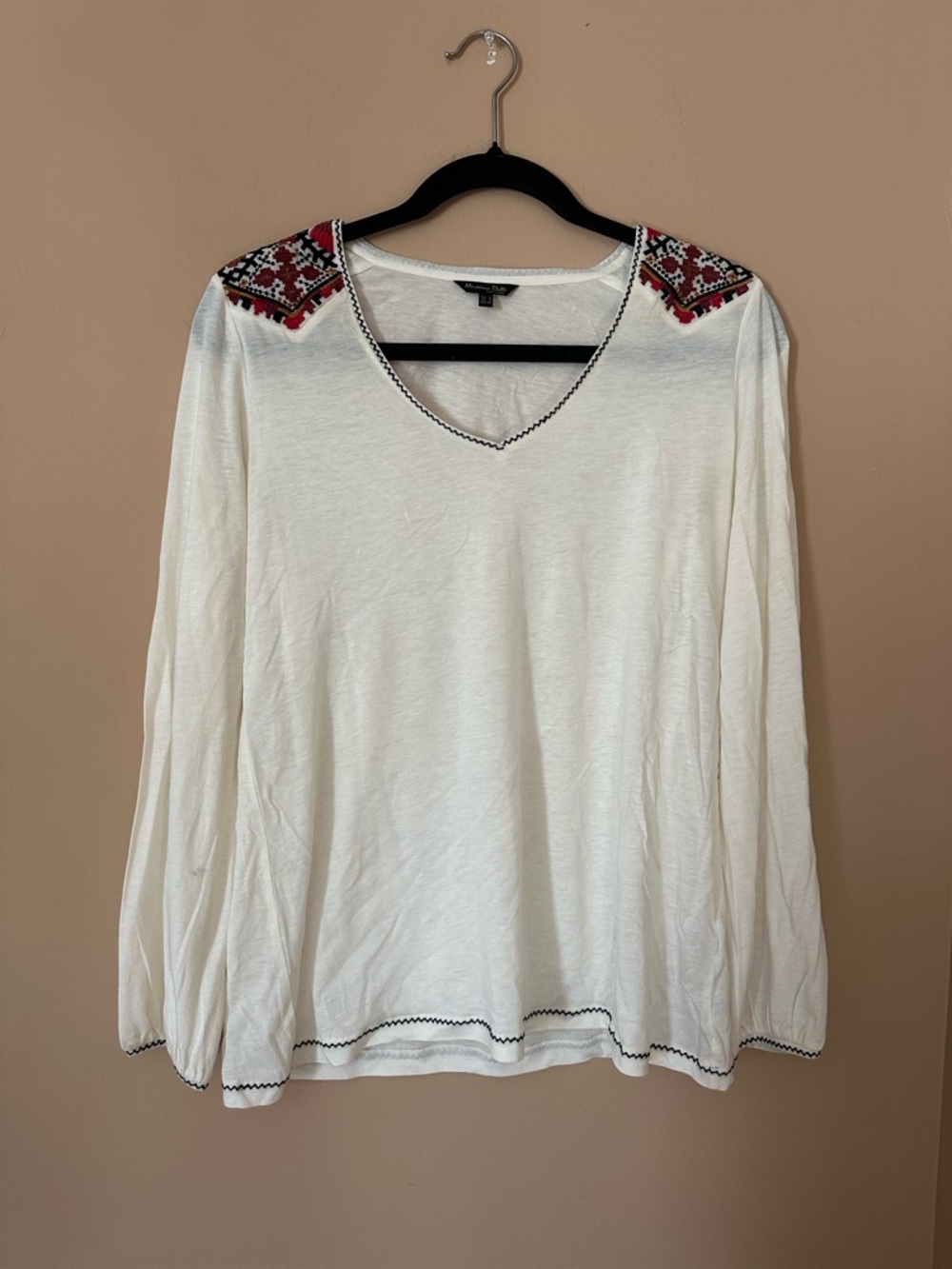 White Embroidered Top